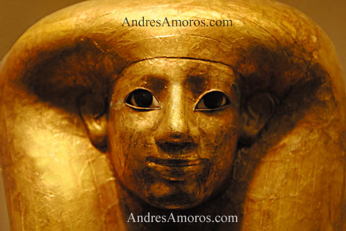 Máscara funeraria egipcia por Andrés Amorós