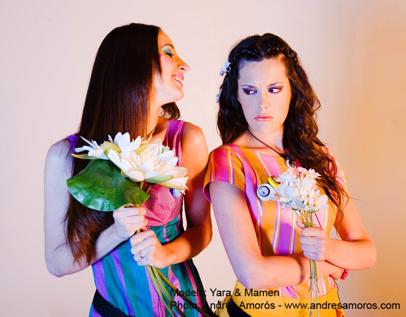 Yara y Mamen, modelos del programa de TV Supermodelo, fotografía de andres amoros